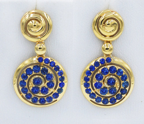 Gold Round Earrings