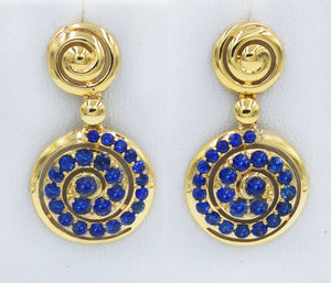 Gold Round Earrings